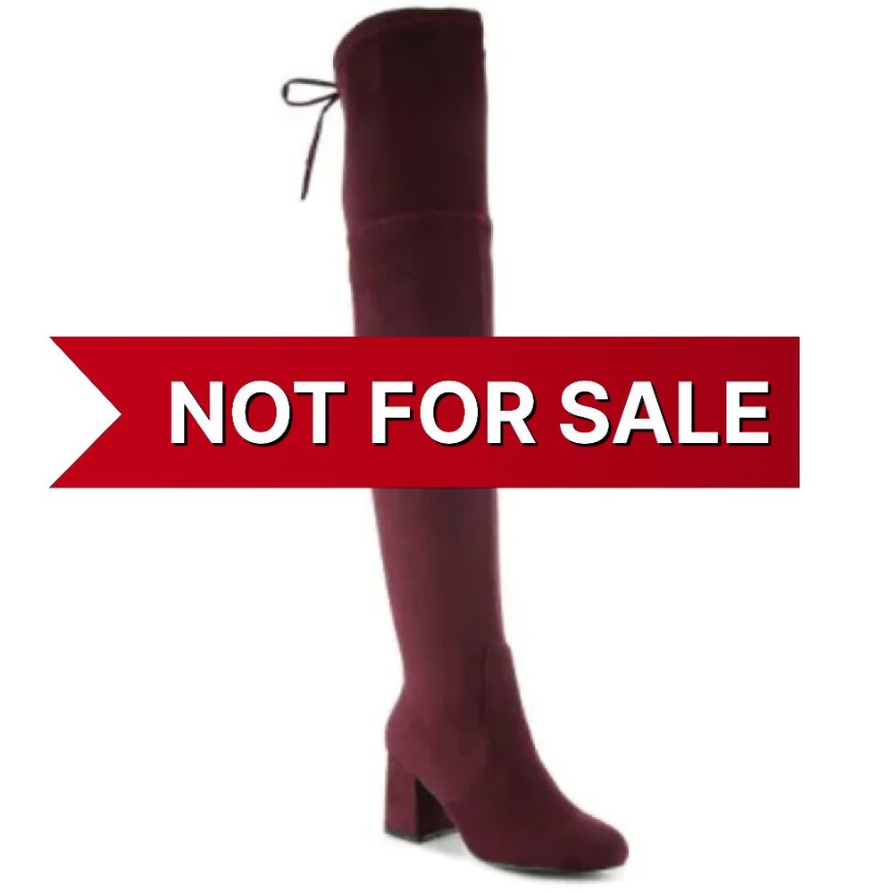 GC Burgundy Over the Knee Thigh High Vegan Suede Boots NWT